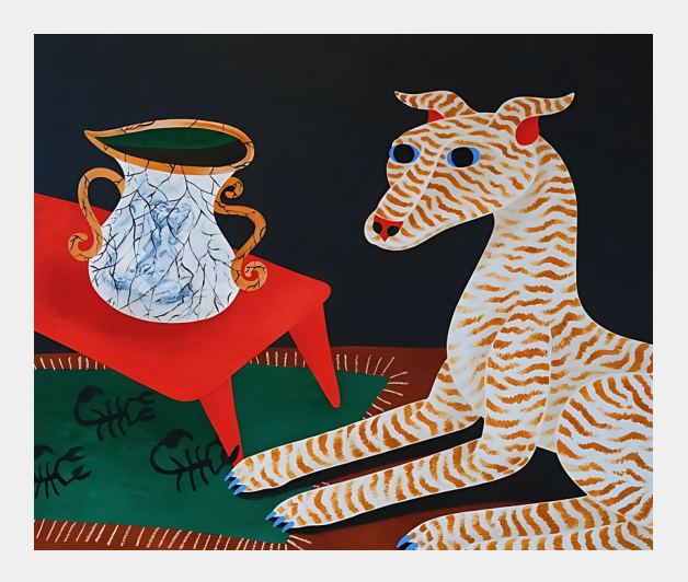 Whippet and scorpions. Year of the snake. — Liam Alvy (vendida)